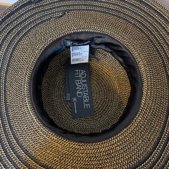 I.N.C. Natural and Black Floppy Hat with Ultraviolet Protection - Picture 4 of 9